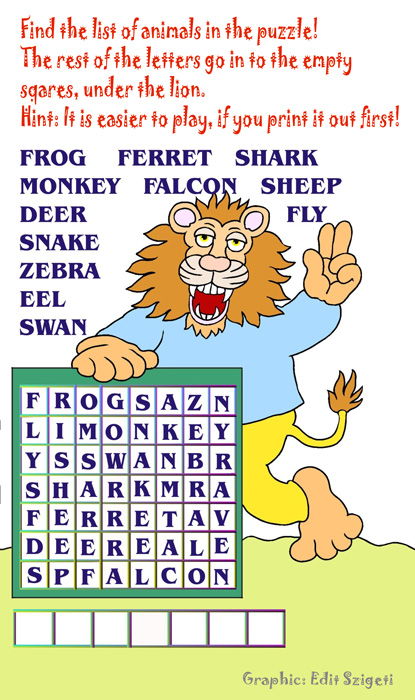 Lion word puzzle